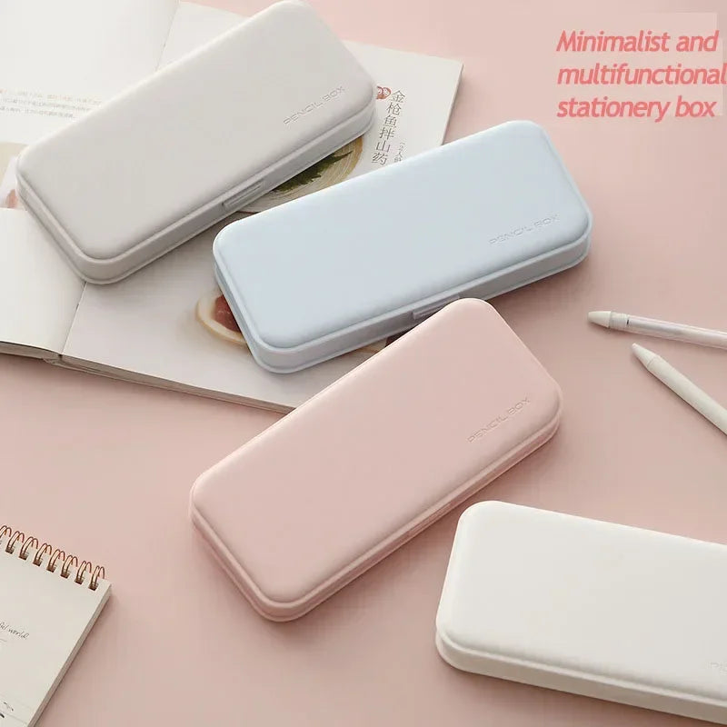 Pencil case Cute and creative minimalist stationery storage box student pencil case storage and organization gel pens stationery