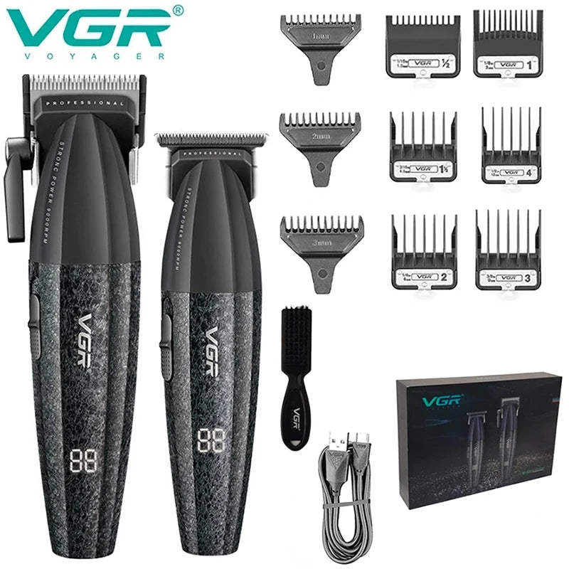 VGR Combo Kit Hair Trimmer Barber Professional Hair Cutting Machine Electric Hair Clipper Beard Haircut Trimer For Men V-640