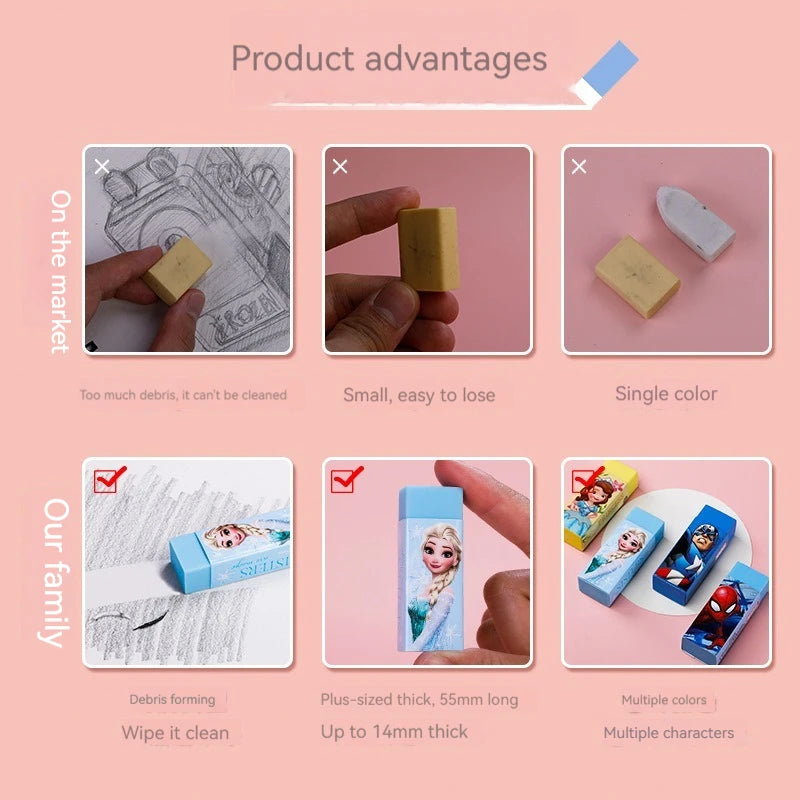 Disney Cute Cartoon Elementary School Creative Stationery Marvel Children Eraser Sassafras