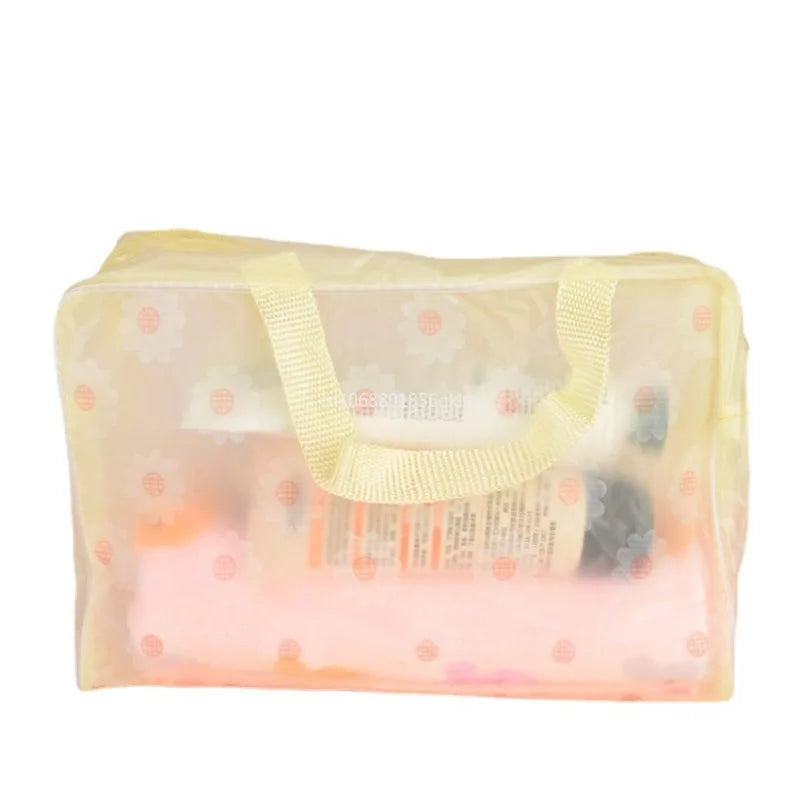 Transparent Waterproof PVC Cosmetic Storage Bag Multicolour Women Organizer for Makeup Pouch Compression Travelling Bath Bags