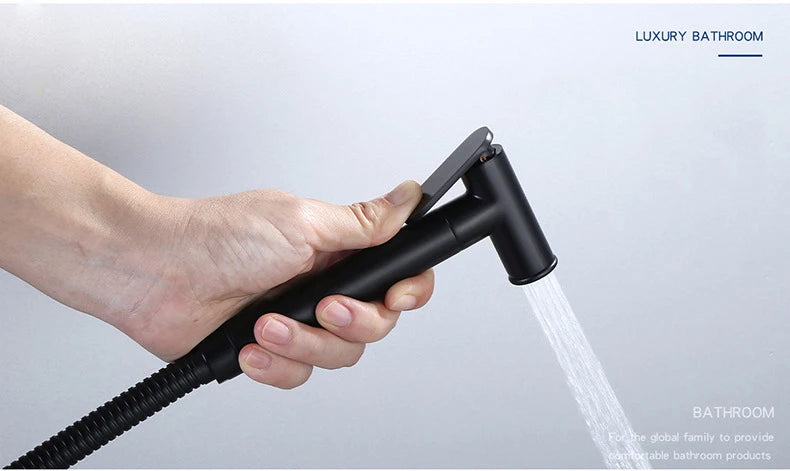 Brass Handheld Toilet bidet sprayer set Accessories Black Bidet Faucet for Bathroom sprayer shower head self cleaning White