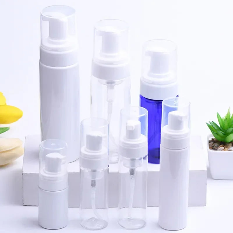 24Pcs 30/50/60/80/100/150/200ml Empty Plastic Foam Pump Bottles Portable Foaming Container For Facial Cleanser shampooBody Wash