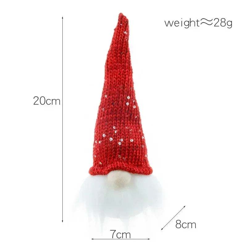 2024 New Christmas Decorations Night Light Forest Old Man with Light Gnome Doll Pendant Luminous Christmas Tree Pendant