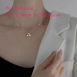 VENTFILLE 925 Sterling Silver French Simple Crystal Pendant Clavicle Chain Necklace Women Light Luxury Party 14k Gold Jewelry