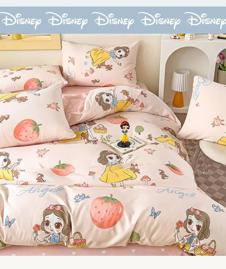 Mickey Mouse student cartoon bedding Donald Duck Mickey Minnie Daisy bed sheet quilt set three-piece comfortable home textile