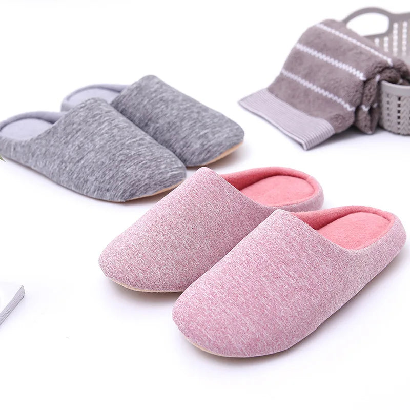 Winter Home Women Soft Fur Slippers Warm Soft Indoor Flat Slides Nonslip Cotton Couples Autumn Shoes Bedroom Slience Flats