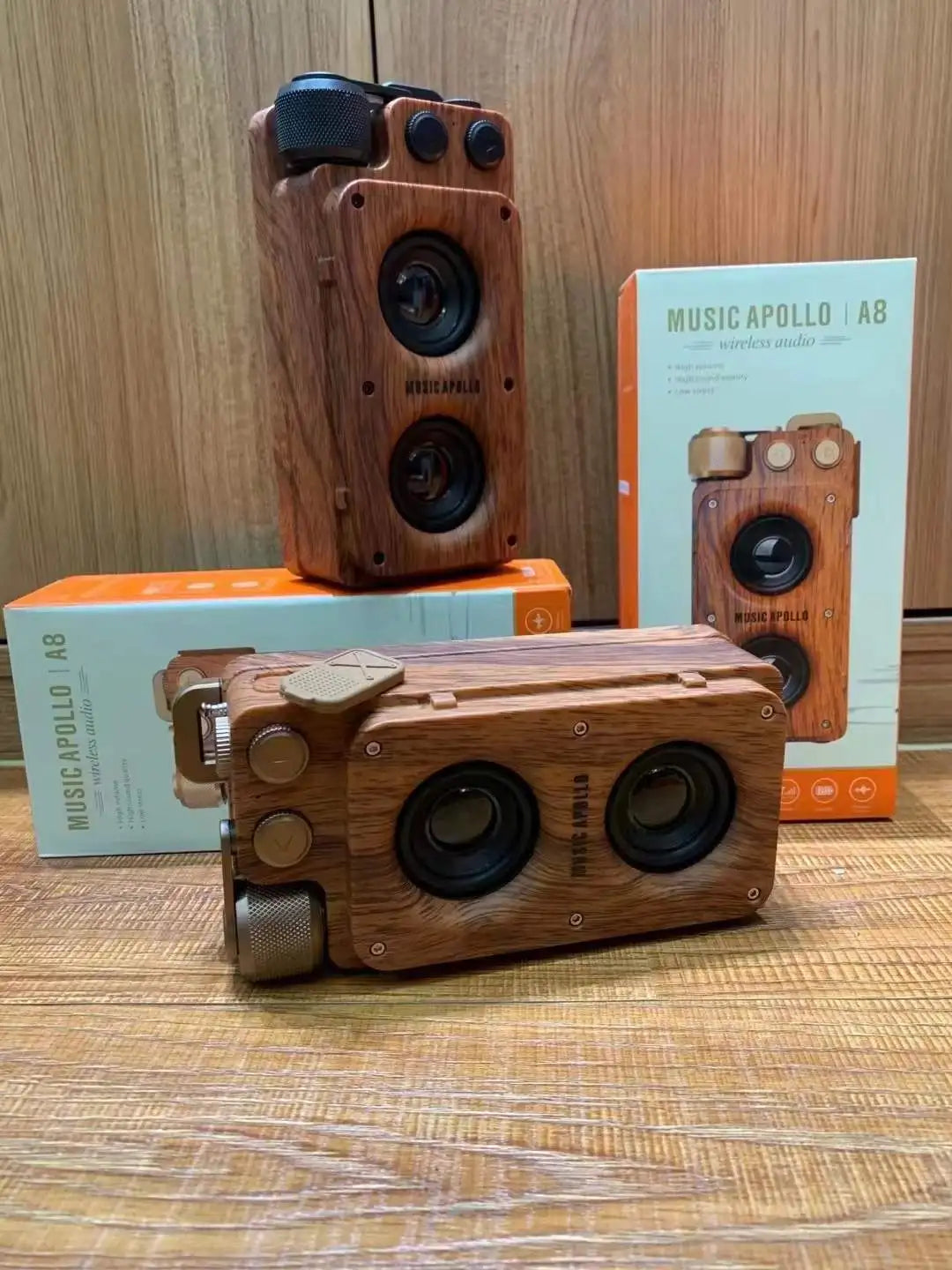 American retro mini  FM radio wireless bluetooth speaker portable subwoofer outdoor  small steel gun creative caixa de som