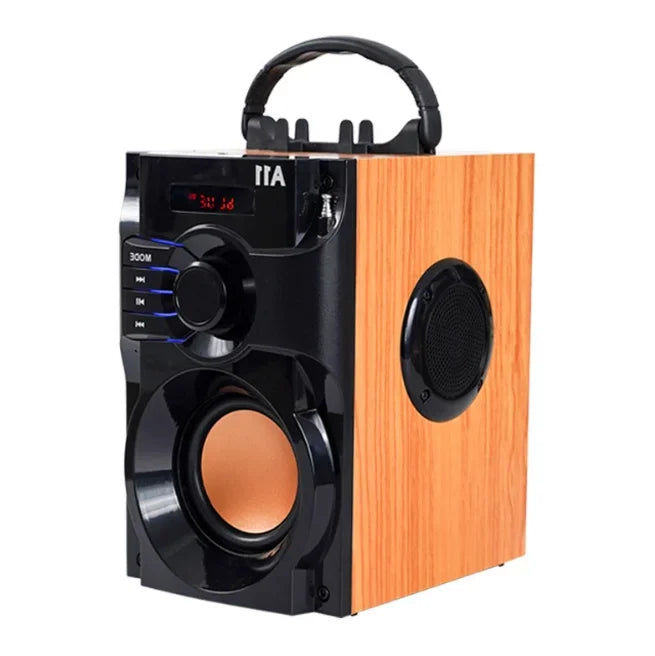 Portable Subwoofer Wireless Bluetooth Speaker Outdoor Hi-Fi Surround Bass Remote Control FM Radio Support Microphone Karaoke