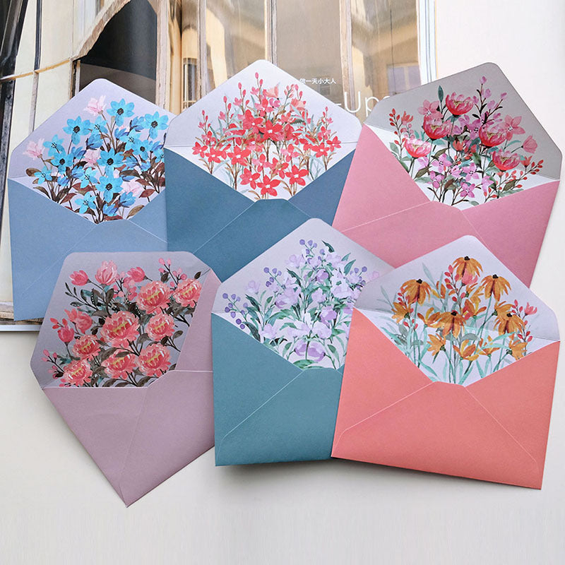 Kawaii Envelopes Letter Paper Set Flower Envelope Wedding Greeting Card Invitation Cards Cover Korean Stationery Office Supplies