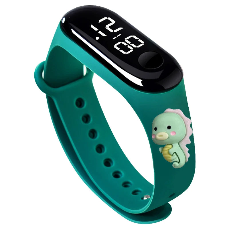 Waterproof Sports Watch for Kids Cartoon Dinosaur Unicorn Toys Children Led Digital Electronic Watch for Boys Girls Bracelet