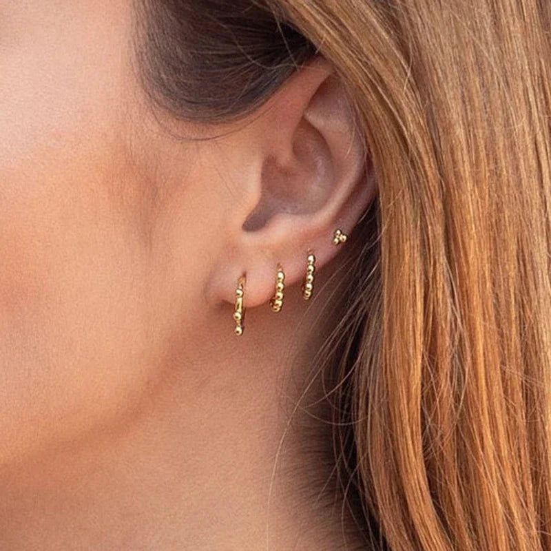 925 Sterling Silver Needle Metal Sea Shell Pendant Hoop Earrings Ball Round Moon Dangle Earrings for Women Party Fashion Jewelry