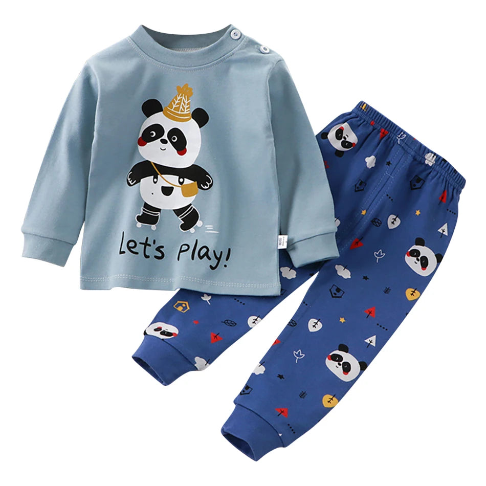 Cartoon Unicorn Animal Sleepwear Children Pajamas Sets Unisex Kids Autumn Clothing Durable Soft Warm Comfort for Every Day Use