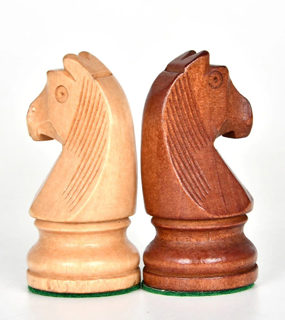 Wooden Chess Pieces of King Heavy Weighted, Tournament Chessmen with 2 Extra Queens, Board Game or Replaceme, 3.75in, 32PCs