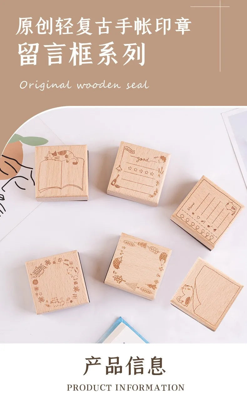 Cat Animals Wooden Rubber Stamps for Card Making Scrapbooking and Crafts