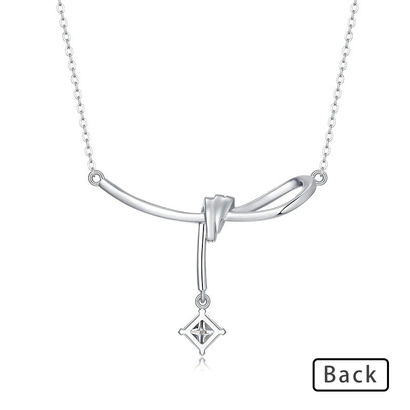 D Color 1CT Real Moissanite Necklaces for Women 100% 925 Sterling Silver Elegant Luxury Diamond Pendant Necklace Fine Jewelry
