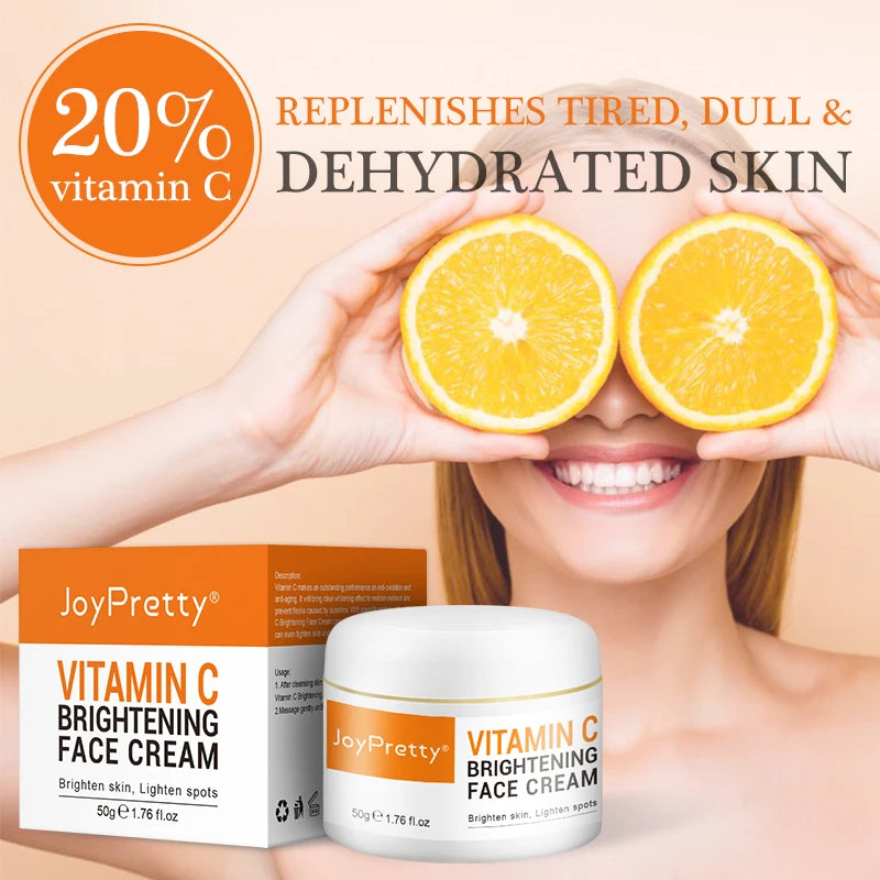 Whitening Face Cream Hyaluronic Acid Vitamin C Lightening Dark Spot Moisturizing Brightening Rejuvenation Cream Facial Skin Care