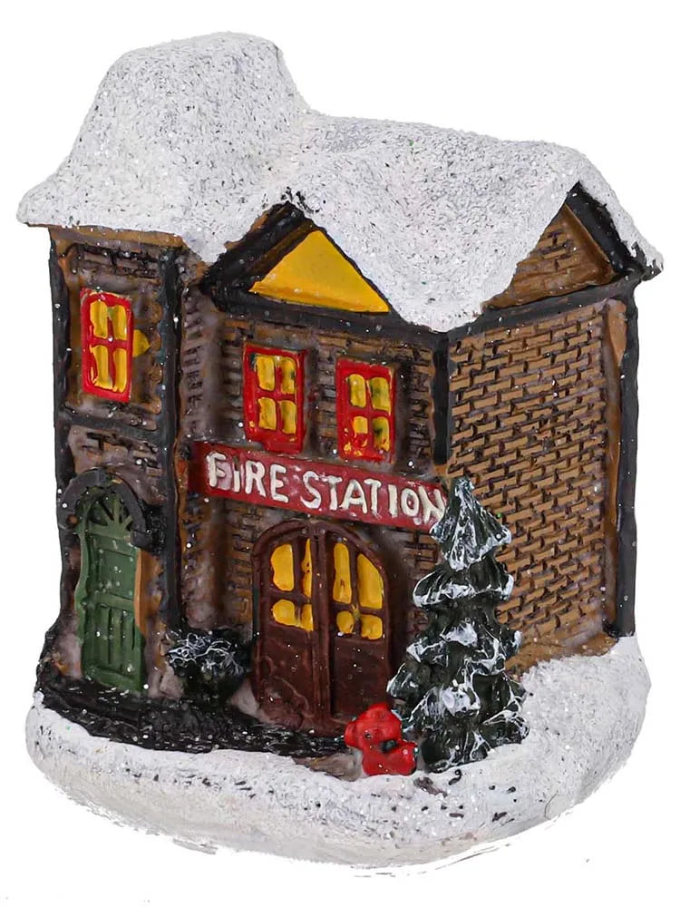 Christmas Pendant Drop Ornaments Brightness LED Light Up Small Village House Scene Christ Home Decoration Ornament Party Supplie