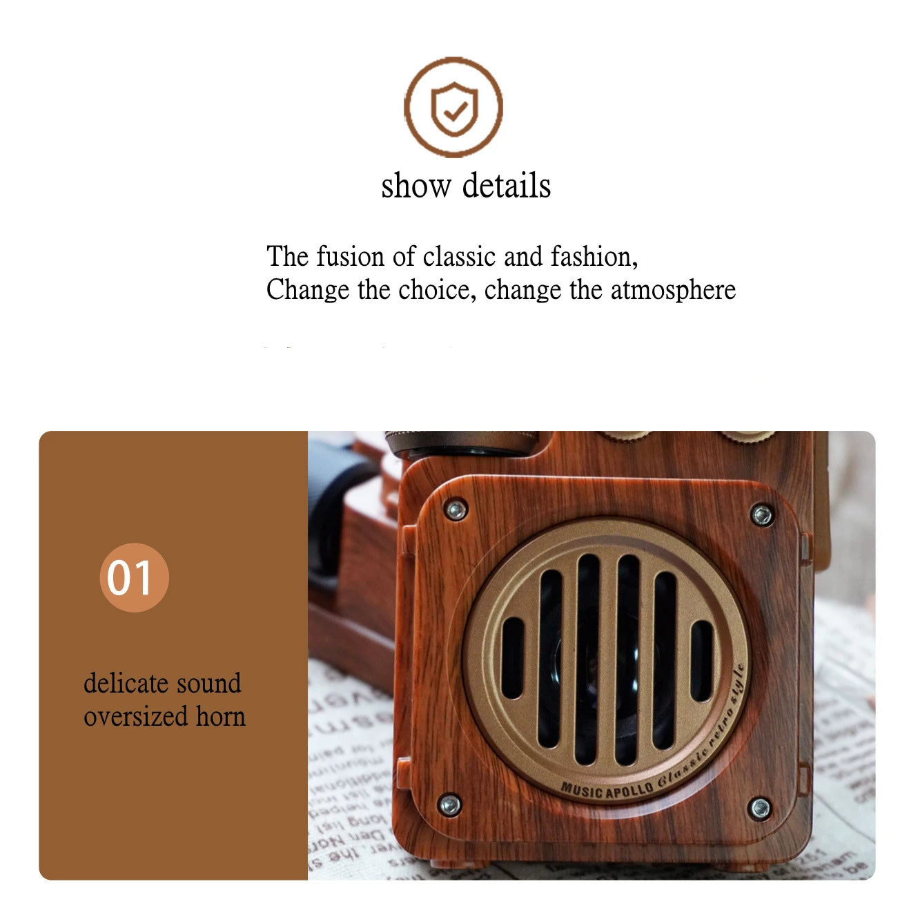 American retro mini  FM radio wireless bluetooth speaker portable subwoofer outdoor  small steel gun creative caixa de som