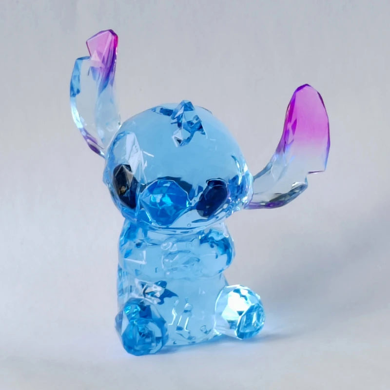 Stitch Crystal Ornaments Cute Resin Car Interior Decoration Children's Desktop Transparent Figure Cartoon Creative Gift