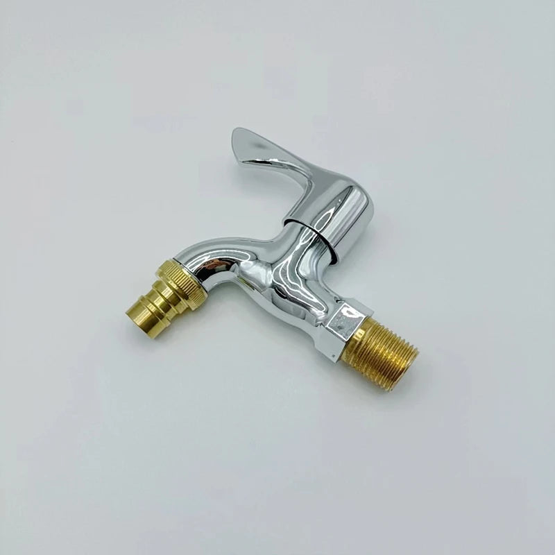 Washer Faucets 1/2" Male Wall Mounted Garden Balcony Water Tap Plastic Water Hose Quick Connector Single Cooled Faucet