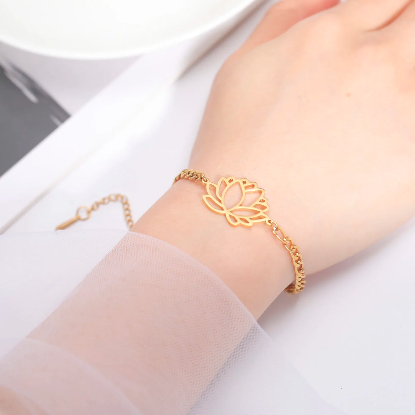 EUEAVAN 5pcs OM Buddhism Lotus Stainless Steel Charms for Jewelry Making Yoga Flower of Life Pendant DIY Necklace Bracelet Gifts