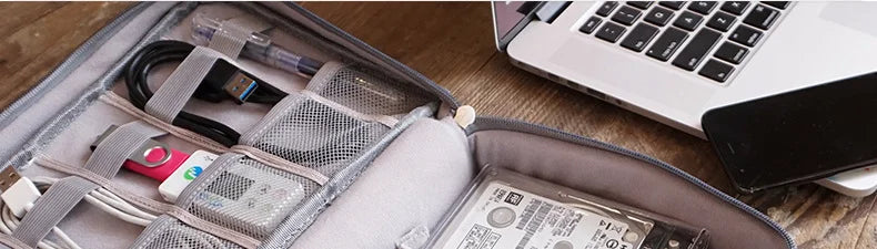 Portable Cable Digital Storage Bags Travel Outdoor Waterproof Organizer USB Gadgets Wires Charger Power Battery Case Accessories