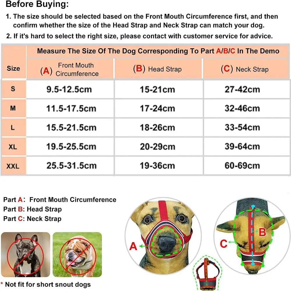 Anti Barking Dog Muzzle For Small Large Dogs Adjustable Mesh Breathable Pet Mouth Muzzles For Dogs Nylon Straps Dog Accessories
