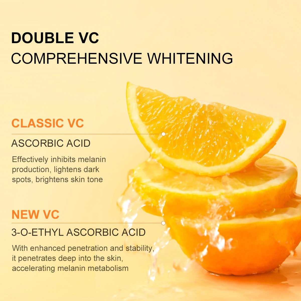 Vitamin C Whitening Facial Cream Dark Spots Remover Face Serum Set Hyaluronic Acid Moisturizing Skin Care Beauty Health