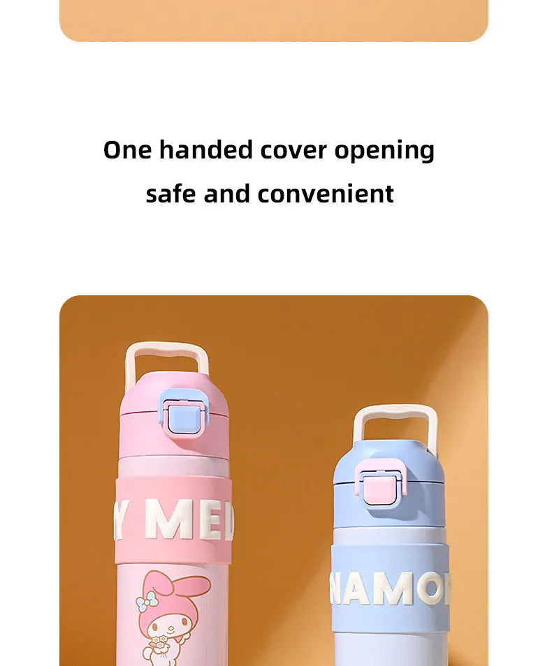 Sanrio Thermos Mug Kuromi My Melody Cartoon 316 Stainless Steel Portable Water Cup Travel Water Bottle Kawaii Cups Kids Gift