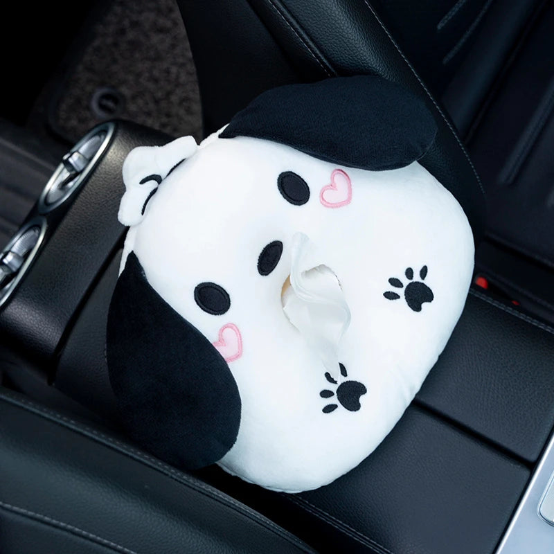 Cute Pochacco Headrest Seat Belt Cover For Car Seat Lovely Japanese Style Car Decoration Back Cushion Tissue Box Cover Gifts