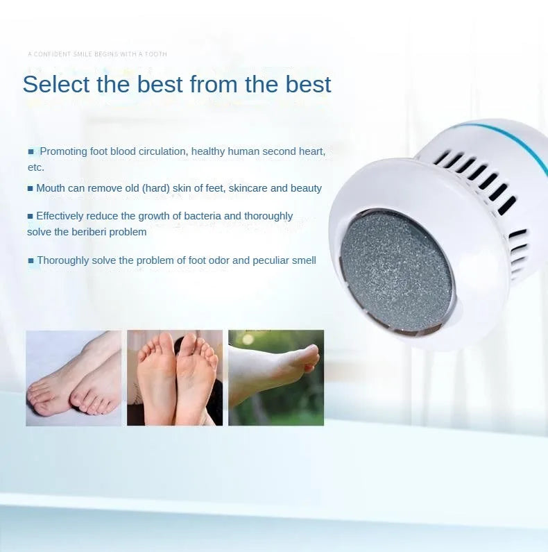 Electric Foot Grinder with Automatic Vacuum USB Rechargeable Two-speed Adjustment and 6 Grinding Heads Callus Dead Skin Removal