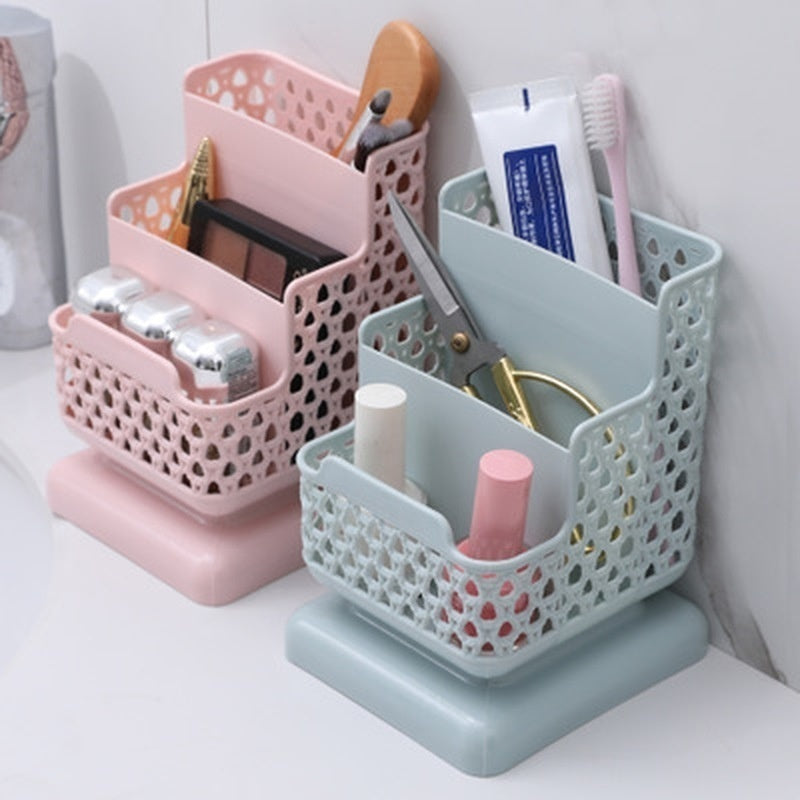 School Stationery Makeup Organizer Desktop Storage Box Container for Cosmetics Stationery Plastic Organizer School Office Supply