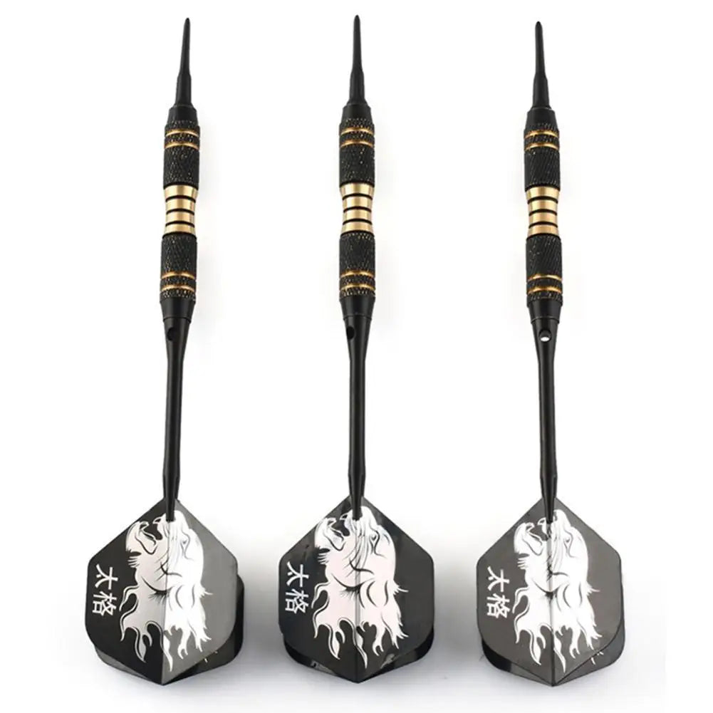 3pcs/Set Professional Black Darts 18g Safty Soft Darts Electronic Games Dartboard Soft For Indoor Tip Dardos