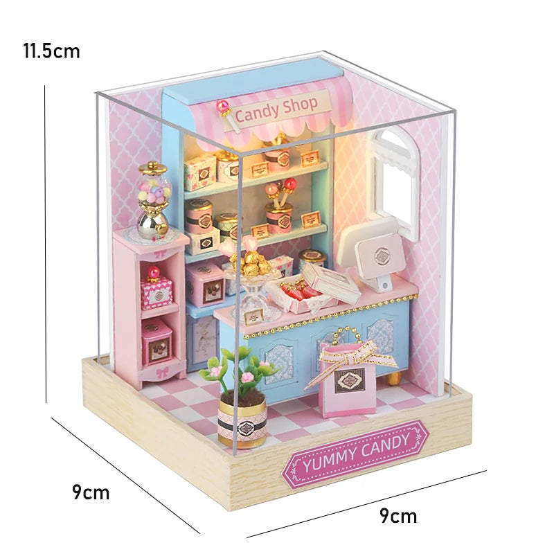 Mini Miniature Doll House DIY Small House Kit Making Room Toys Wooden Craft Home Bedroom Decorations with Furniture Dollhouse