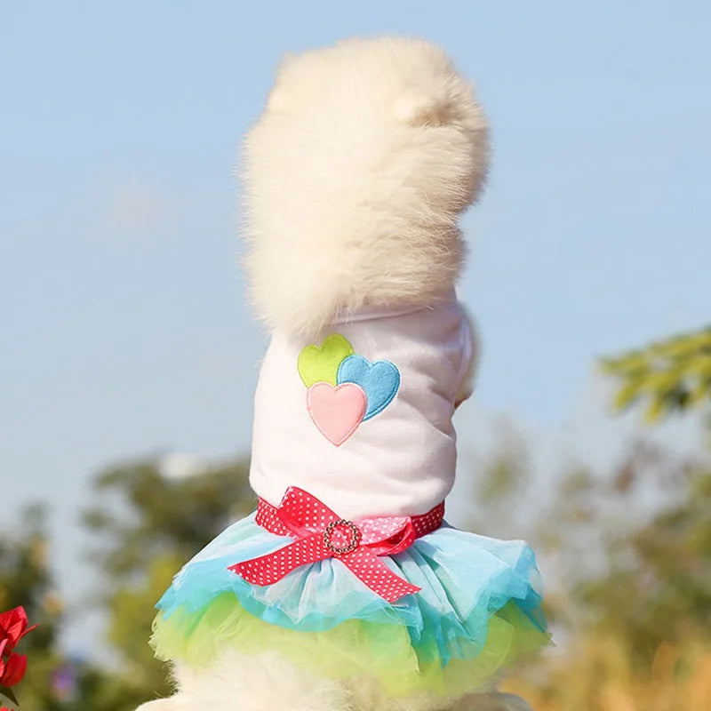 Summer Pet Princess Clothes Pet Dog Dress For Dogs Skirt Cotton Dog Wedding York chihuahua poodle For Dogs Skirts Cat Dresses