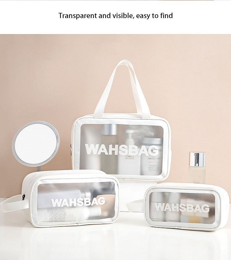 PU Waterproof Makeup Bag Portable Travel Transparent Storage Bag Storage Bag Waterproof Wash Bag Transparent Cosmetic Box