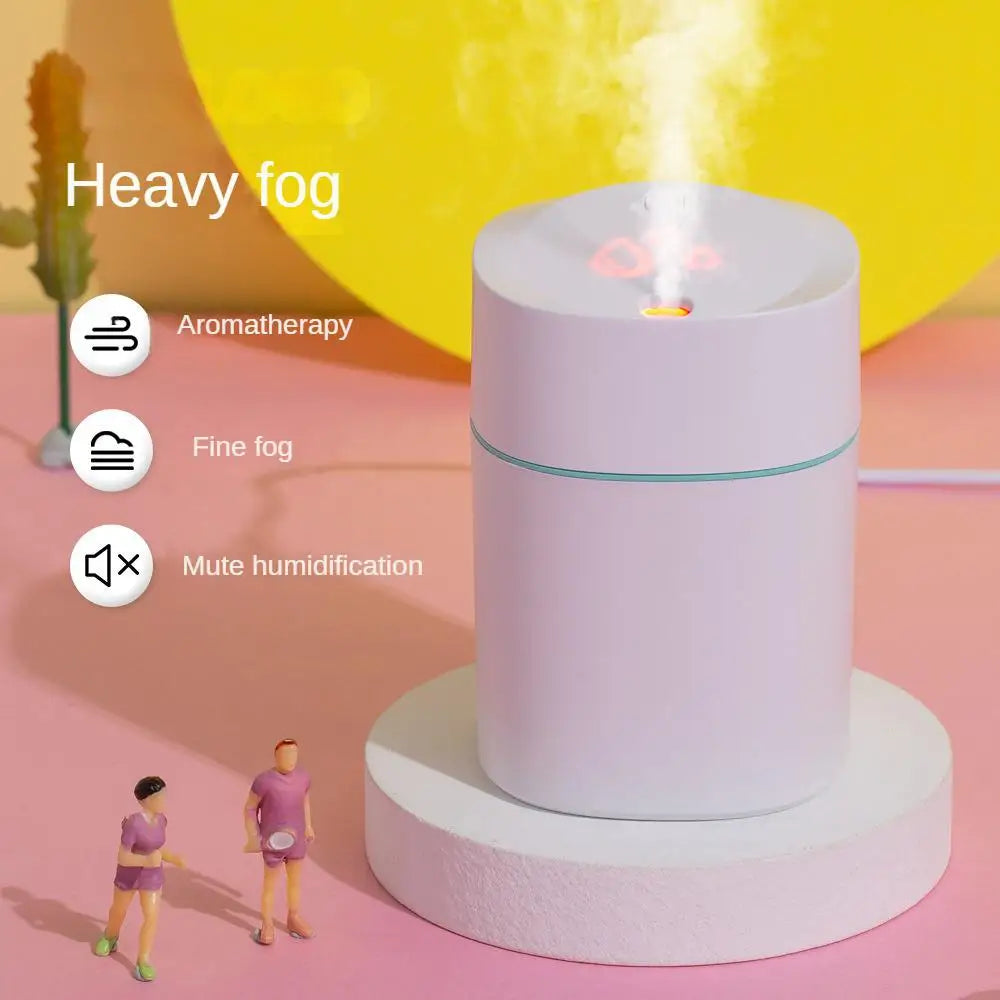 Car Air Humidifier Mini Ultrasonic Air Humidifier Essential Oil Diffuser Home USB Fogger Mist Maker with LED Night Lamp