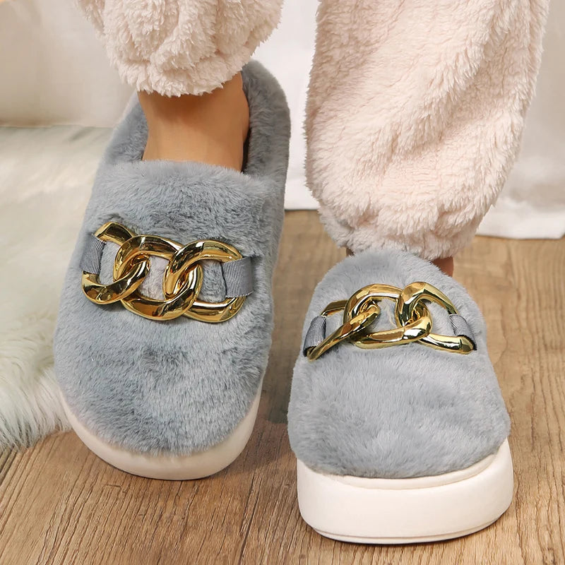 White Bunny Slippers For Home Kawaii Shoes Women Rabbit Fluffy Slippers Winter Indoor Sandals Woman Platform Bootie Slipper New