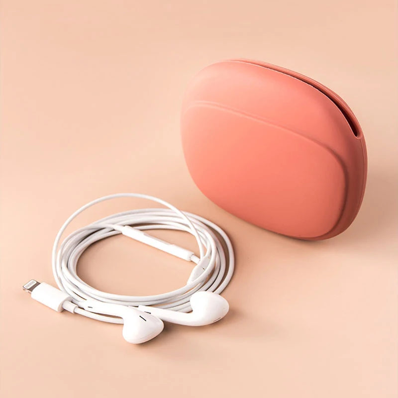 Silicone Storage Bag, Data Cable Storage Bag, Multifunctional And Convenient Headphone Charger Storage Box