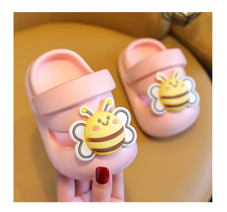 Children Garden Shoes Cute Bee EVA Cartoon Beach Sandals Babies Summer Slippers Soft Kids Indoor Outdoor Slippers Flip Shoes