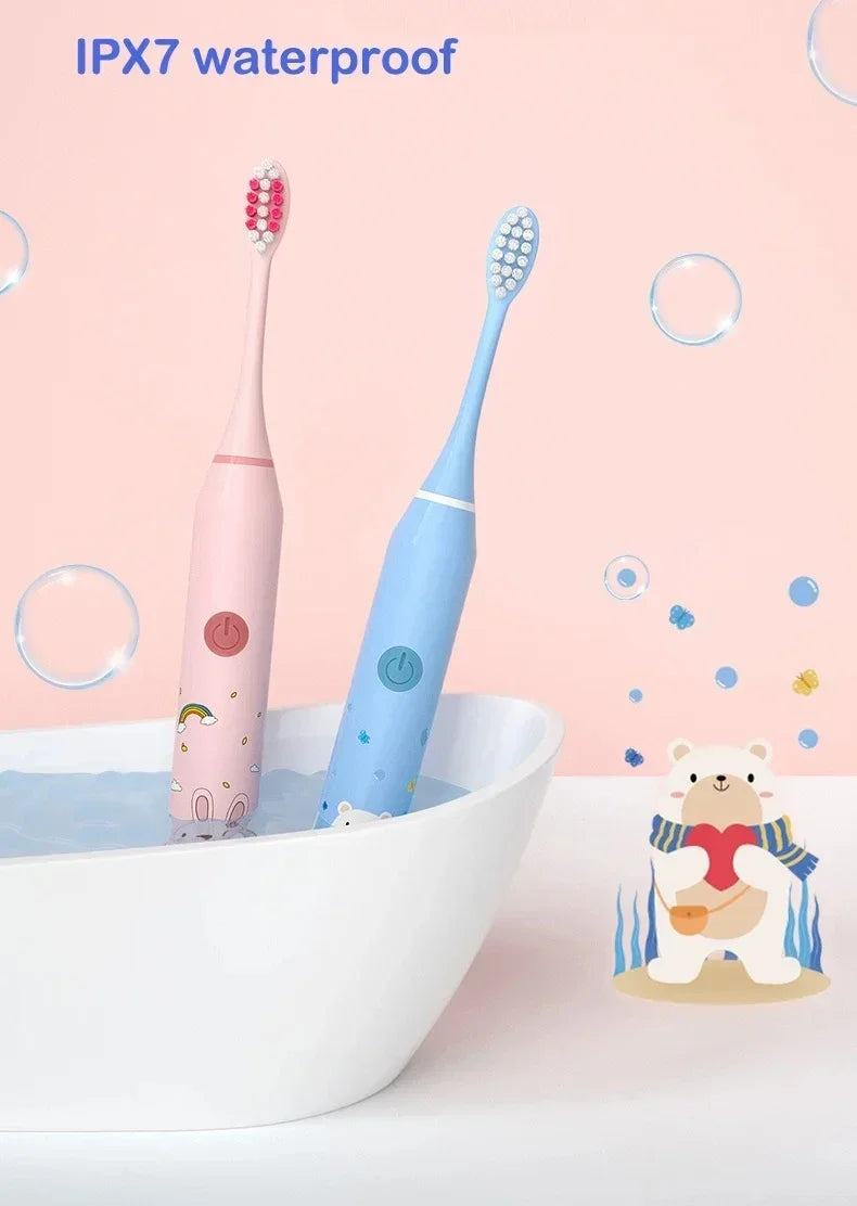 New Child Sonic Electric Toothbrush Electric Usb Cartoon Toothbrush for Kids Replace Toothbrush Kids Electric Toothbrush