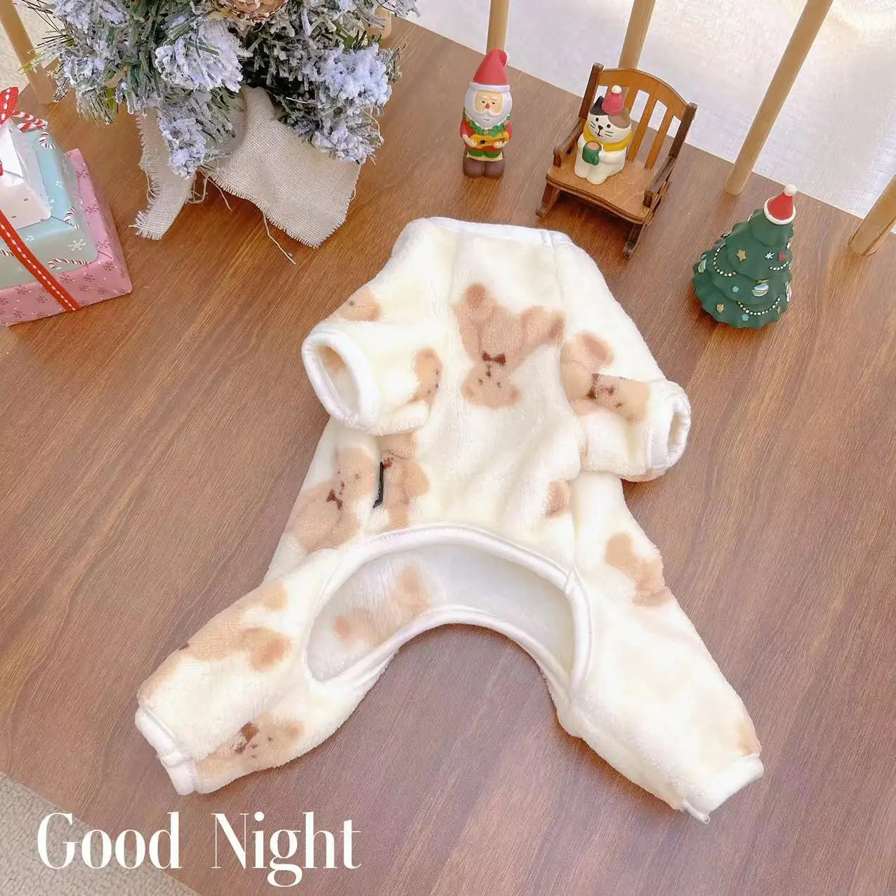 Pet Plush Jumpsuit Autumn Winter Medium Small Dog Clothes Warm Velvet Sweet Pajamas Kitten Puppy Cute Pullover Chihuahua Poodle