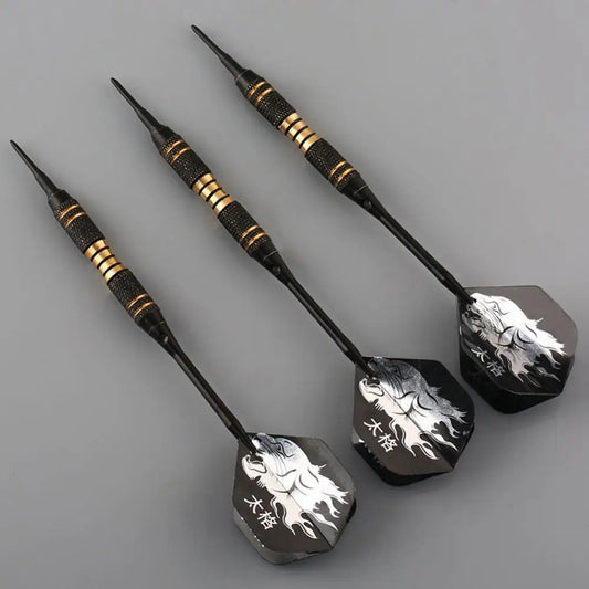 3pcs/Set Professional Black Darts 18g Safty Soft Darts Electronic Games Dartboard Soft For Indoor Tip Dardos