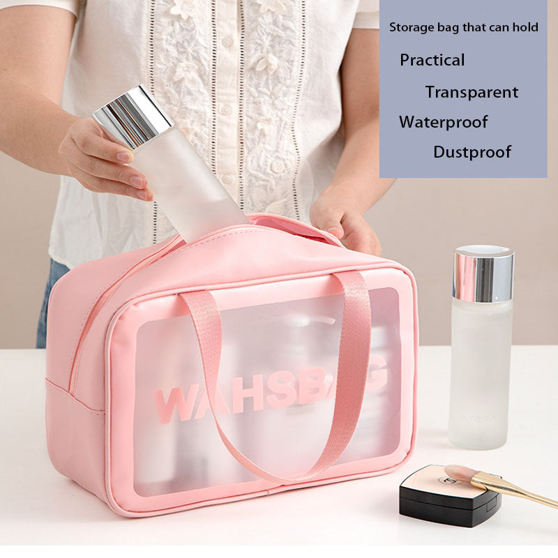 PU Waterproof Makeup Bag Portable Travel Transparent Storage Bag Storage Bag Waterproof Wash Bag Transparent Cosmetic Box