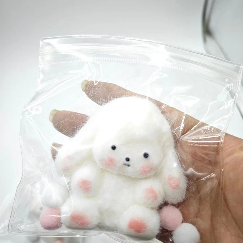 Kawaii Plush Bunny Fidget Toys Stress Relief Squeeze Irritability Fingertip Toys Adult Kids Toys Gifts