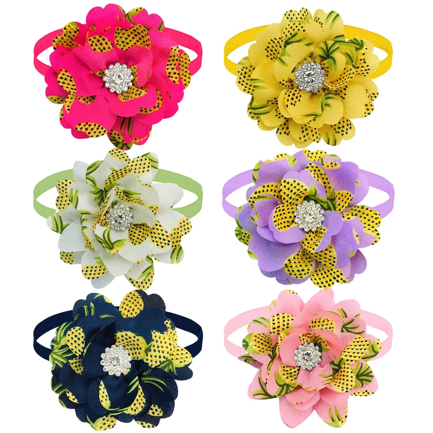 10PCS Pet Dog Cat Bowties Adjustable Fashion Flower Collar Dog Bow Tie Personalised Small and Medium Sized Dog Accessories