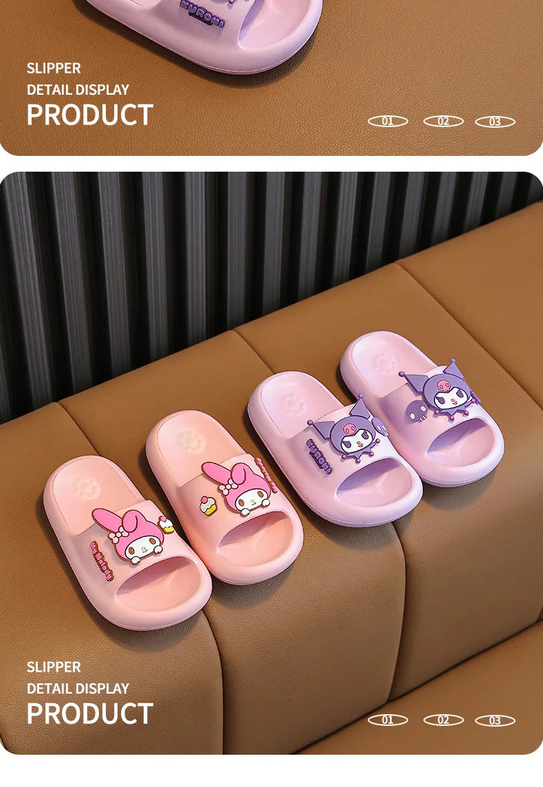 Sanrio Children's Slippers Baby Indoor Flip-Flops Boys and Girls Bathroom Non-slip Sense of Cloud Sandals