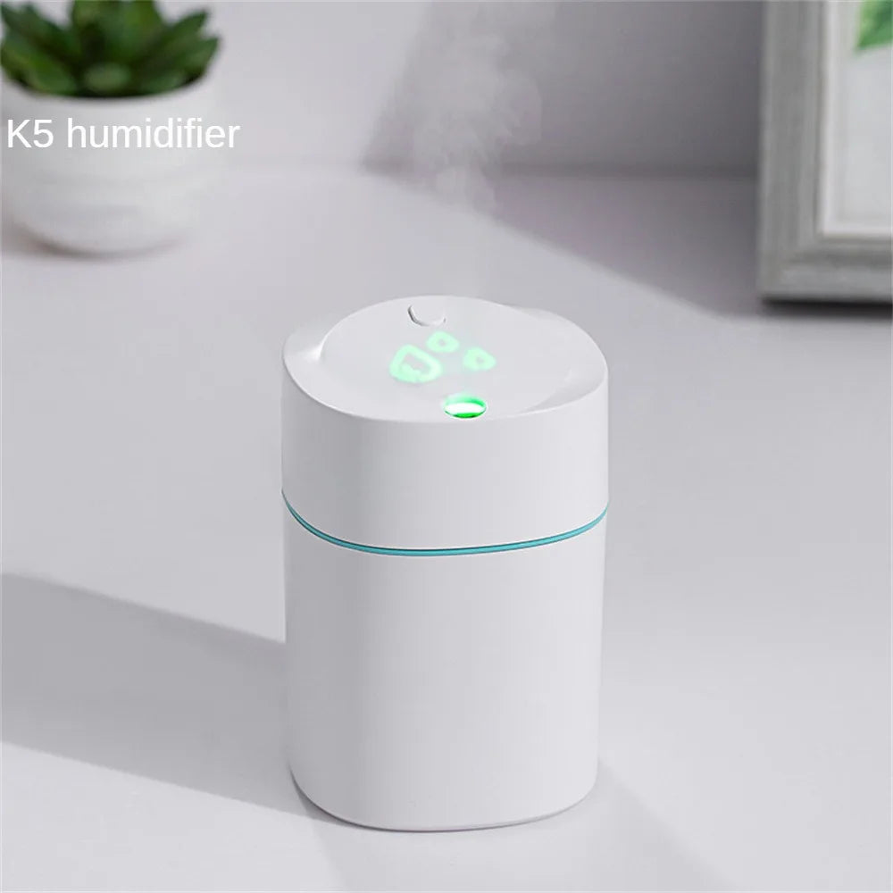 Car Air Humidifier Mini Ultrasonic Air Humidifier Essential Oil Diffuser Home USB Fogger Mist Maker with LED Night Lamp