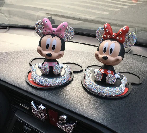 Anime Cartoon Mickey Minnie Action Figure Model Toy Proposal Wedding Decoration Car Ornament Christmas Gift Ffor Boys And Girls