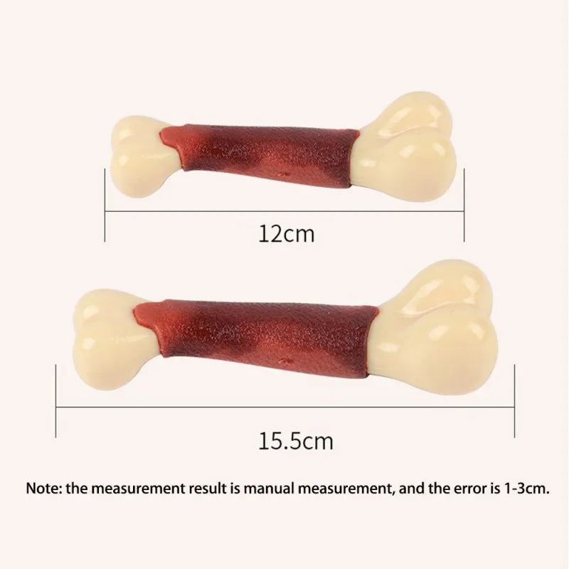 Bone Shape Puppy Dogs Toy Beef Flavor Nearly Pet Toys For Small Medium Large Dogs Bite Resistant Pet Chew Dental Cleaning Toy